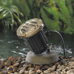 20 or 50 Watt Underwater Composite Light w/Solid Brass Grate from Vista