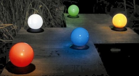 Solar Globe Lights Orange Red Or Green