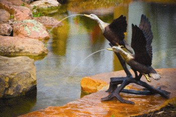 Aquascape Pond Spitter - Two Ducks Taking Flight