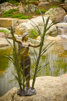 Bronze Fairy in Reed Statuary | Aquascape