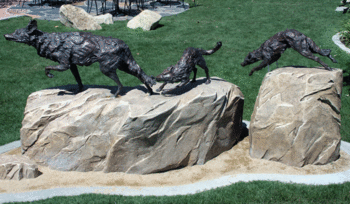 Coyote Family Statuary by Roxanne Skene | New for 2011