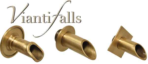 Brass Wall Scuppers by Vianti Falls | Waterfall Spillways