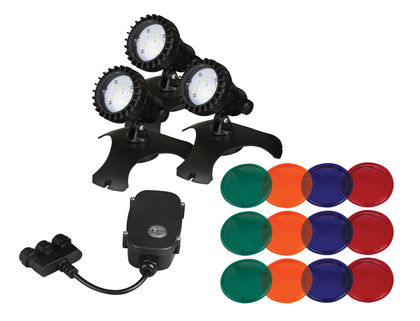 Triple Light Set with Transformer | LED Pond Lights