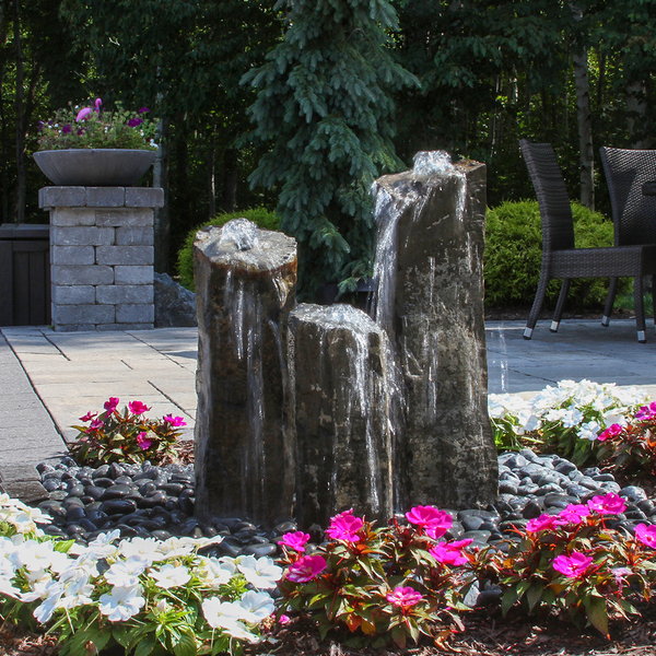 Triple Rustic Basalt Fountain Kit | Basalt Fountains