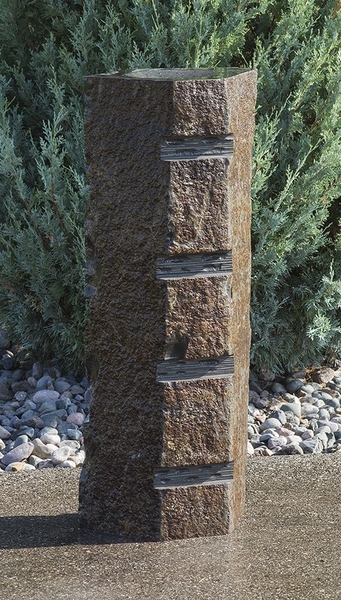 Carved Stripe Basalt Fountain Kit | Stone Fountains