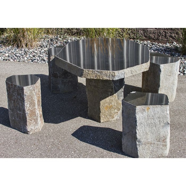 Basalt Table Set | Stone Fountains