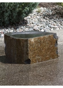 Polished Basalt Bird Bath by Blue Thumb | Basalt Fountains
