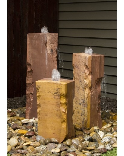 Triple Salt River Sandstone Fountain Kit | Stone Fountains
