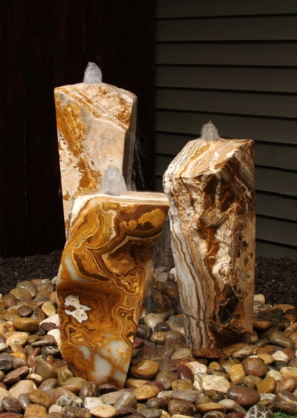 Triple Grand Canyon Red Onyx Fountain Kit | Travertine Fountains