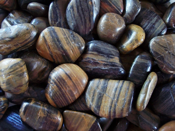 Striped Polished Pebbles | Blue Thumb Fountains
