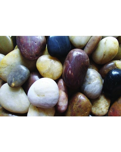 Polished Mixed Pebbles - 40 lb Bag | Blue Thumb Fountains