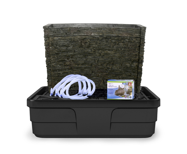 Stacked Slate Spillway Wall Fountain Kit | Fiberglass Stone Composite