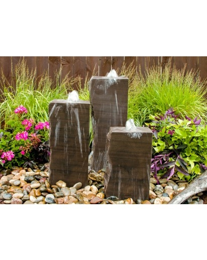 Mocha Limestone Triple Kit | Stone Fountains