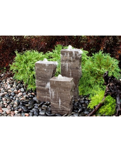 Blue Limestone Triple Kits | Stone Fountains