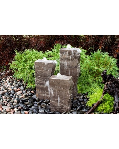 Blue Limestone Triple Kits | Column Fountains