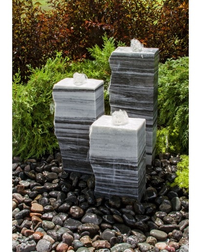 White Gray Marble Triple Kit - 3 Sides Smooth | ARCHIVE