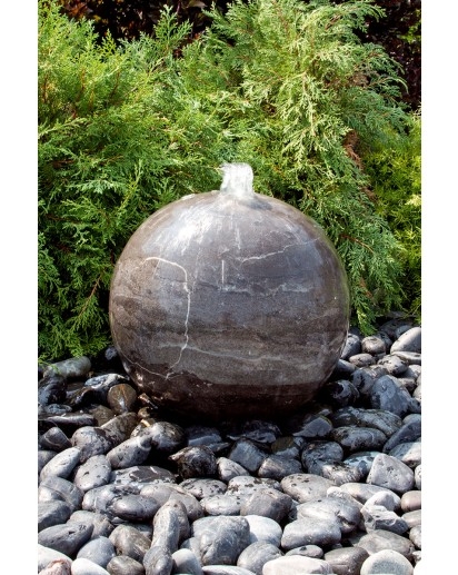 Blue Limestone Sphere Kits | Cube and Sphere Fountains