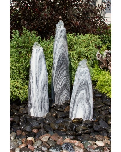 White Grey Marble Triple Pillar Kit | ARCHIVE