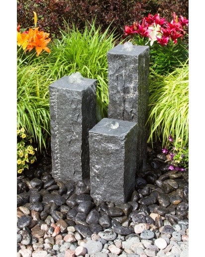 Triple Raw Cut Tower Kit | Stone Fountains