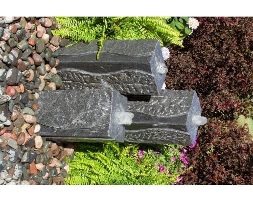 Polished Corner Triple Tower Fountain Kit | Stone Fountains