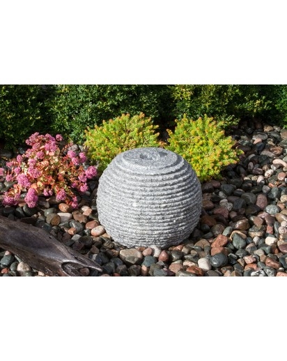 Small Ribbed Granite Sphere Kit | Stone Fountains