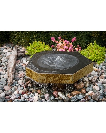 Basalt Birdbath Fountain Kit by Blue Thumb | Basalt/Stone Fountains