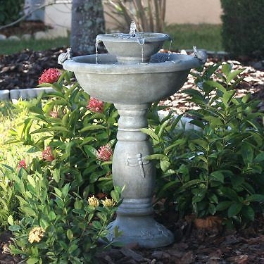 Two Tiered Solar Fountain | Statuary