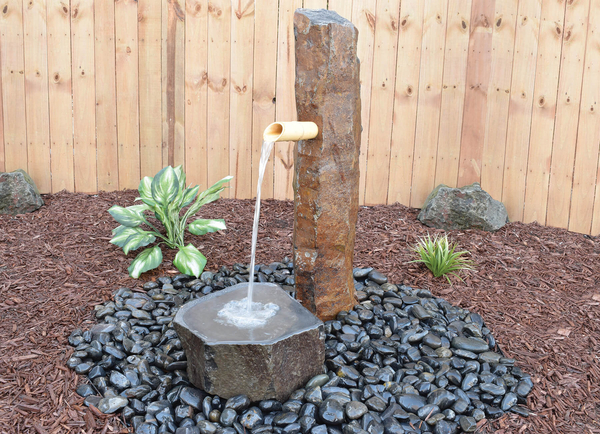 Bamboo Basalt Fountain Set | Easy Pro Tranquil Fountains