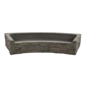 Curved Stacked Slate Wall Toppers | Fountains