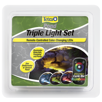 Triple Color-changing Light Set with Remote | LED Pond Lights