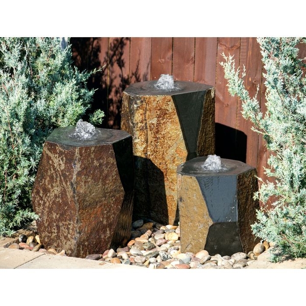 Kazan Triple Fountain Kit | Basalt/Stone Fountains