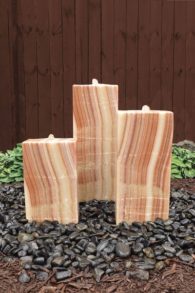 Somerset 3-Piece Marble Fountain Set | Tranquil Decor Basalts, Fountains, Basins