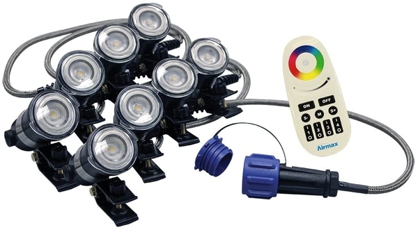 RGBW Color-Changing LED  8 Light Set | Color Pond Lights