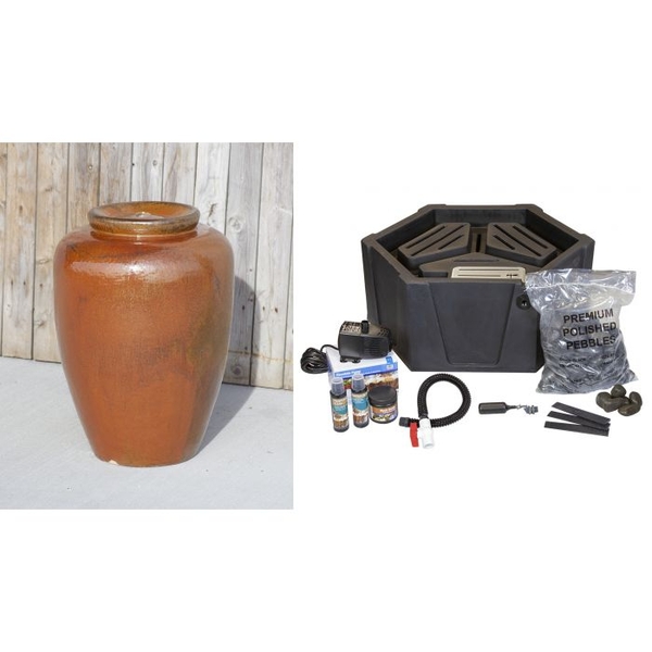 Ceramic Vase Closed Top Fountain Kit - Small | Ceramic Vases