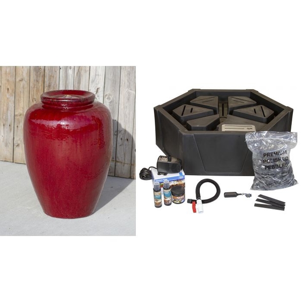 Ceramic Vase Closed Top Fountain Kit - Large | Ceramic Vases