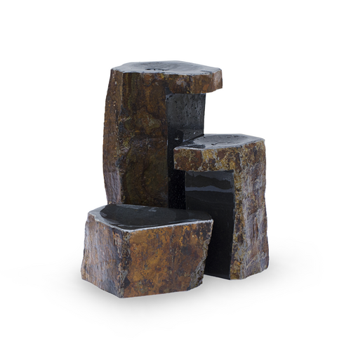 Set of 3 Keyed Basalt Columns by Aquascape | Basalt Fountains