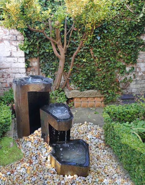 Tiered Basalt Fountain Trio Set | Basalt Fountains