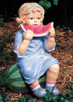 Watermelon Girl Statuary | Floating Ornaments