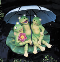 Rainy Day Friends - Frogs and Umbrella | Floating Ornaments