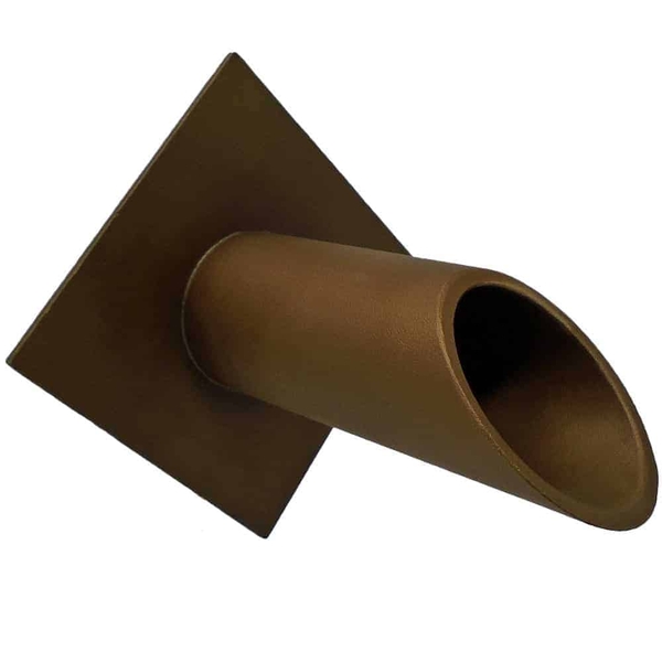 Deco Wall Scupper w/ Diamond Backplate | Spouts and Scuppers