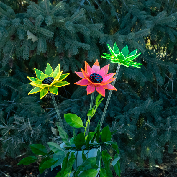 Fluorescent Sunflower Stakes | Imitation Plants
