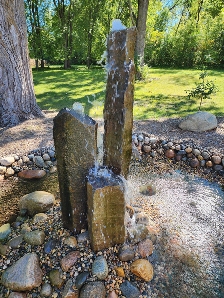 Tranquil Decor - Three Large Basalt Columns | Basalt/Stone Fountains