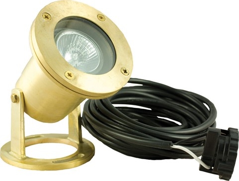 Underwater Brass Lights w/ Stand | LED Pond Lights