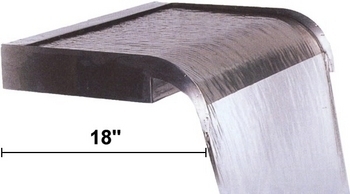 Calais Sheer Cascade Stainless Steel Waterfall Weir | SheerFalls
