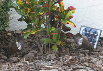 Solar Garden Duo Spotlight Set 10 LED White by Smart Solar | Solar Lights