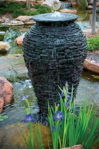 Large Stacked Slate Urn Fountain | Stone Fountains