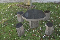 Image Basalt Table & Stools