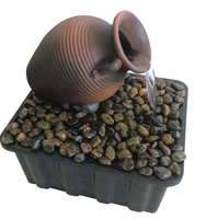 Image Tipped Vase Fountain - Brown