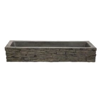 Image Straight Stacked Slate Wall Toppers