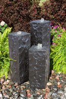 Image Chiseled Black Basalt Fountain Kit